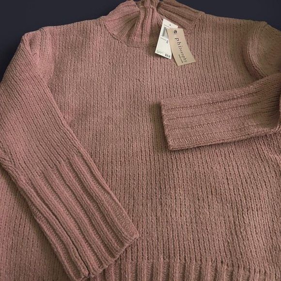 Philosophy Sweaters - Philosophy Dusty Rose Turtleneck Sweater